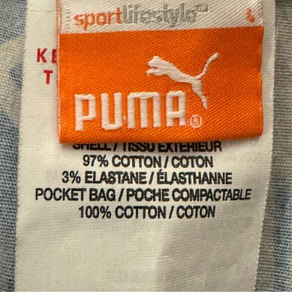 Puma blue gray casual shorts with side zipper size 4 b8 - Picture 2 of 4